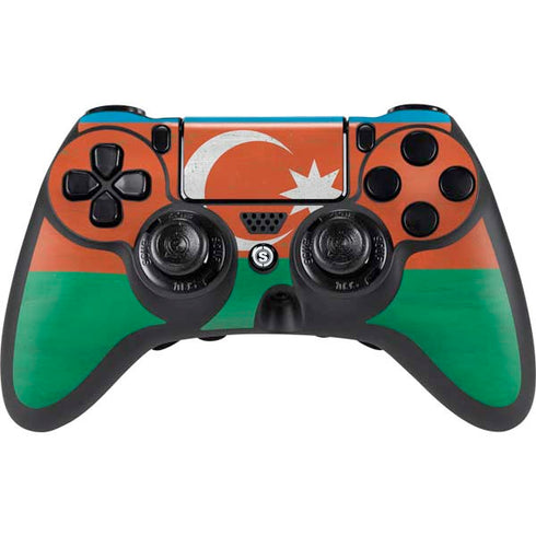 Azerbaijan Flag Distressed PlayStation PS4 Skins